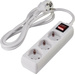 Bloc multiprise avec interrupteur x3 blanc contact de protection Longueur de câble: 1.40 m Basetech 1593789