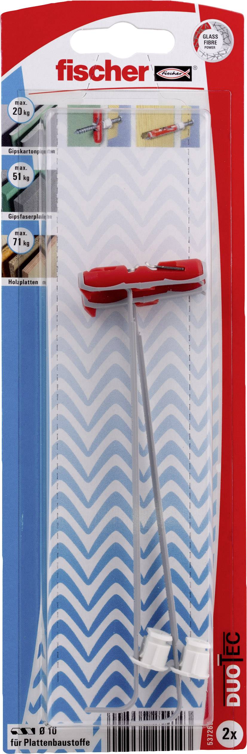 Fischer 537265 DUOTEC 10 K Kippdübel 10 mm 2 St.