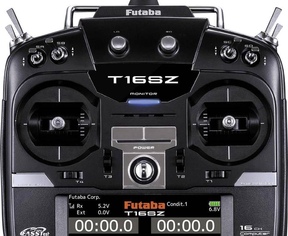 Futaba T16SZ Mode 2 Hand-Fernsteuerung 2,4GHz Anzahl Kanäle: 16 inkl. Empfänger