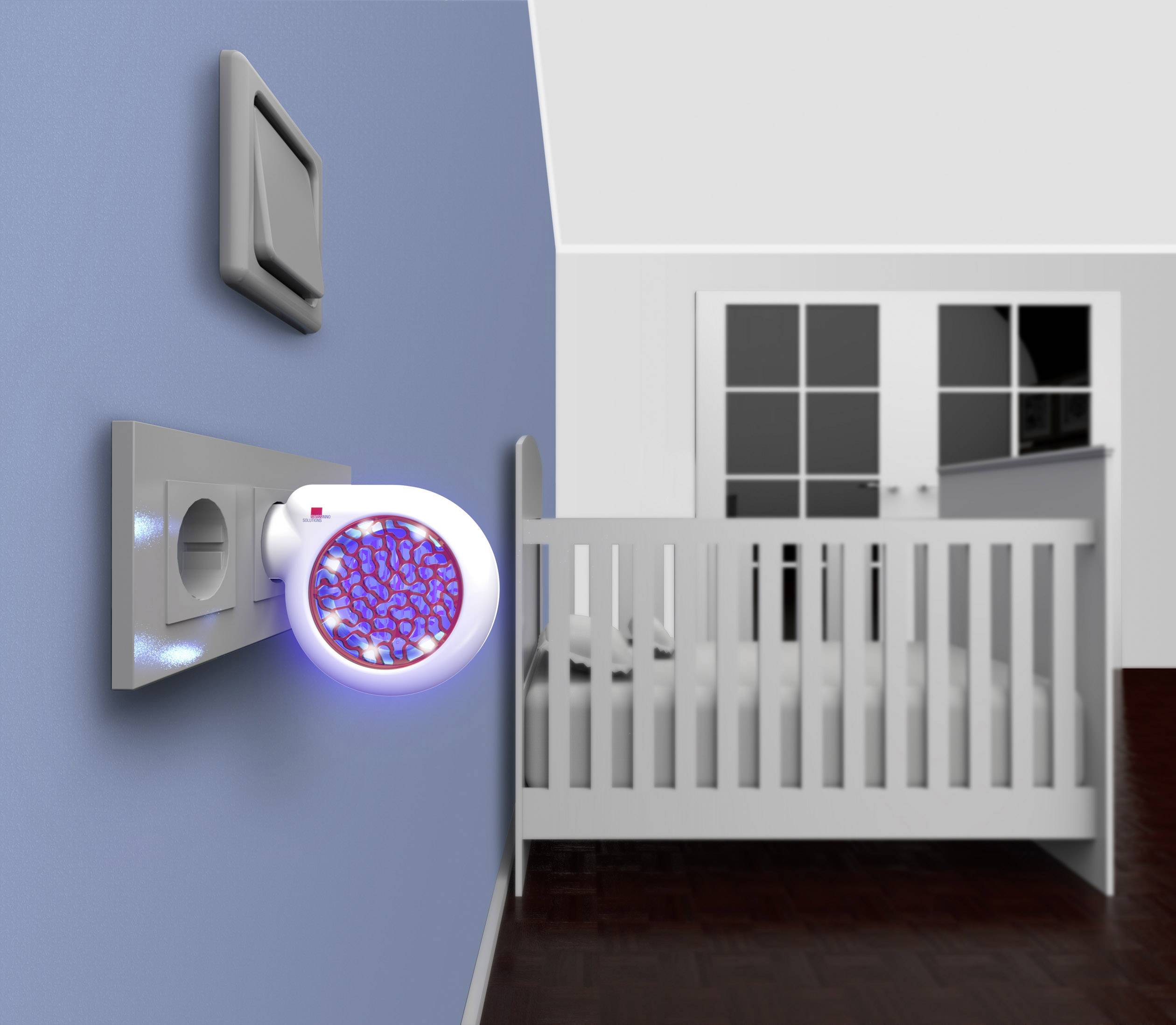 Swissinno Premium Mini 3W 1 243 001 UV-Insektenfänger UV-Licht, Stromgitter 3W (L x B x H) 145 x 35 x 100mm Weiß, Rot 1St.