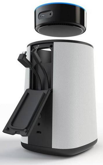 Ninety7 Vaux Docking Lautsprecher Grau Passend für (Sprachassistenten):Amazon Echo Dot