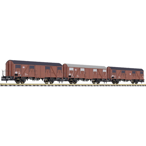 Liliput L260132 N 3er-Set gedeckter Güterwagen der DB