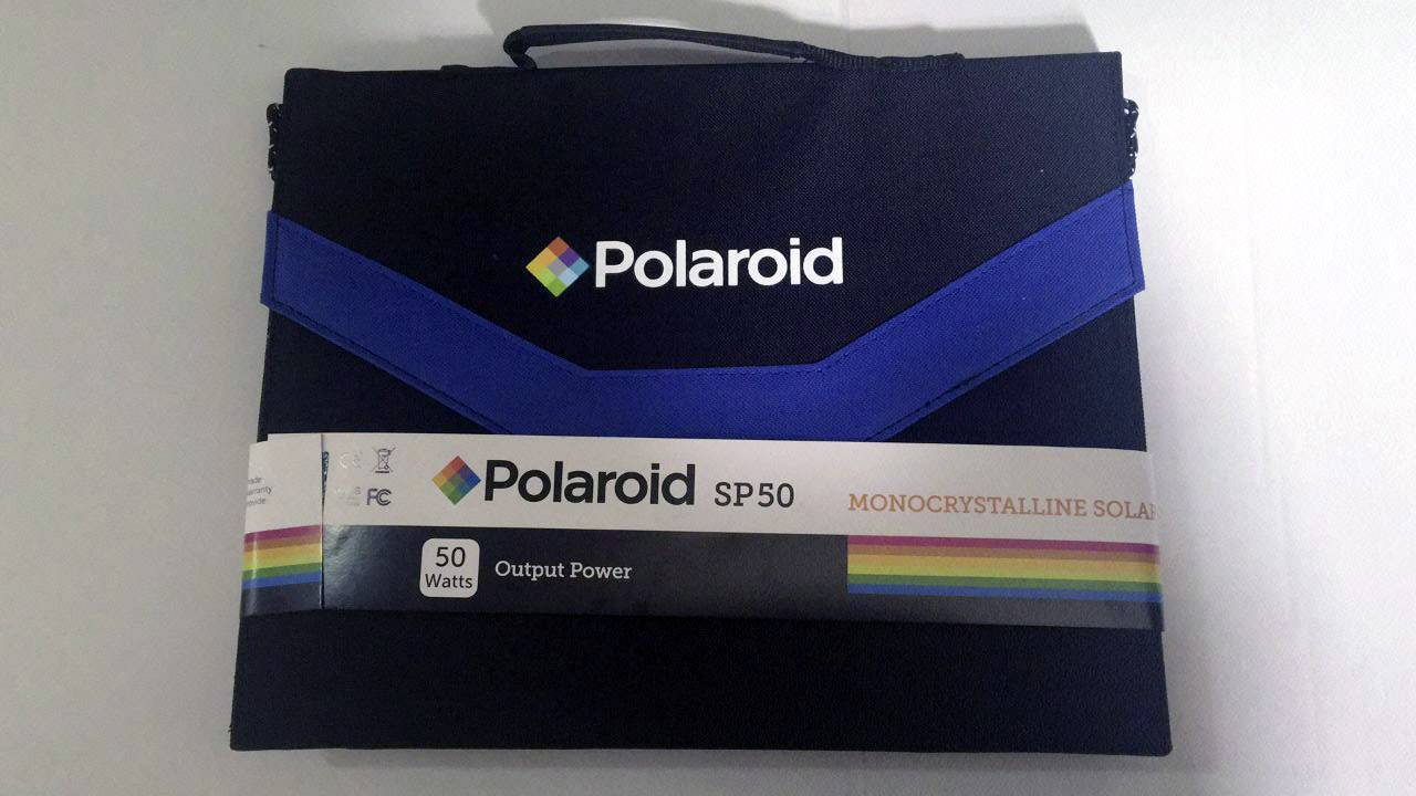 Polaroid SP50 717-843032 Solar-Ladegerät Ladestrom Solarzelle 2800mA 50W