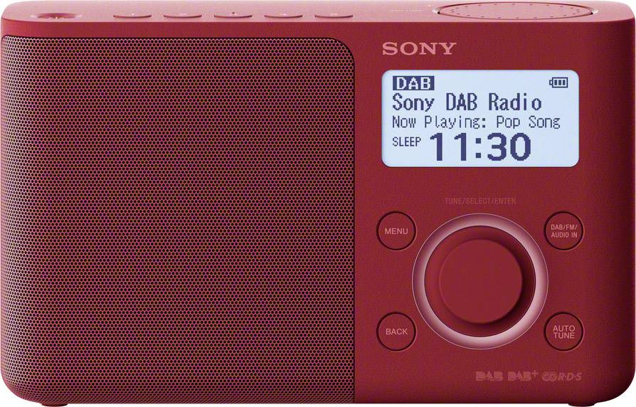 Sony XDR-S61D Kofferradio DAB+, UKW AUX   Rot
