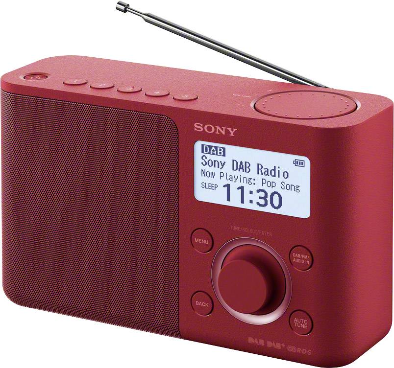 Sony XDR-S61D Kofferradio DAB+, UKW AUX   Rot