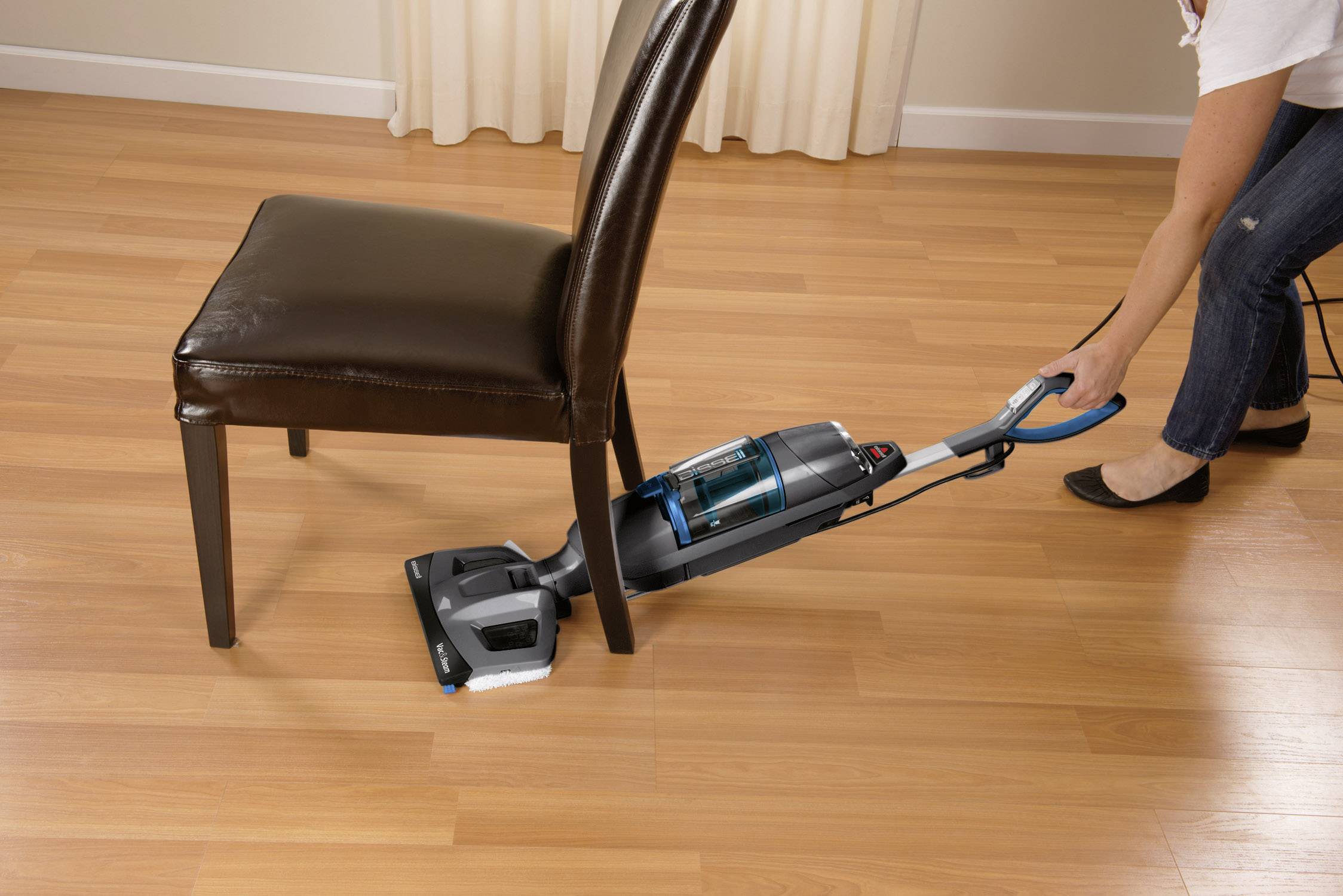 Bissell Vac&Steam Dampfreiniger 1977N Titanium, Blau