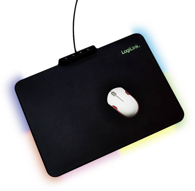 LogiLink ID0155 Gaming-Mauspad Beleuchtet Schwarz