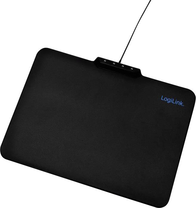 LogiLink ID0155 Gaming-Mauspad Beleuchtet Schwarz