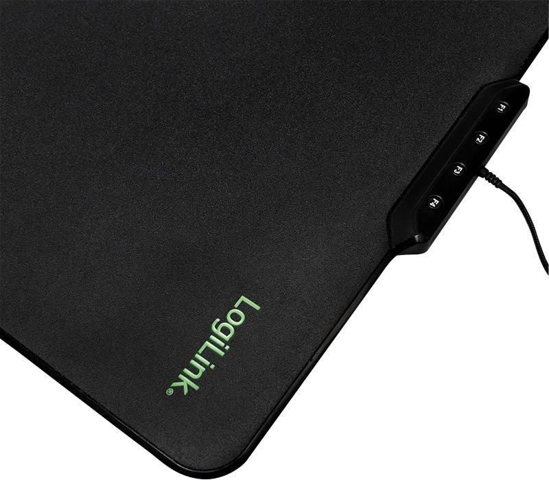 LogiLink ID0155 Gaming-Mauspad Beleuchtet Schwarz