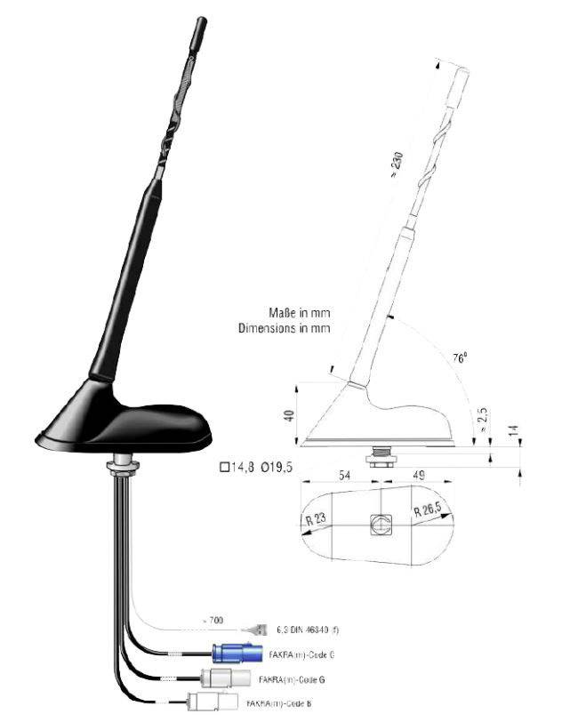 Blaupunkt DABAGPSa DAB-Dachantenne