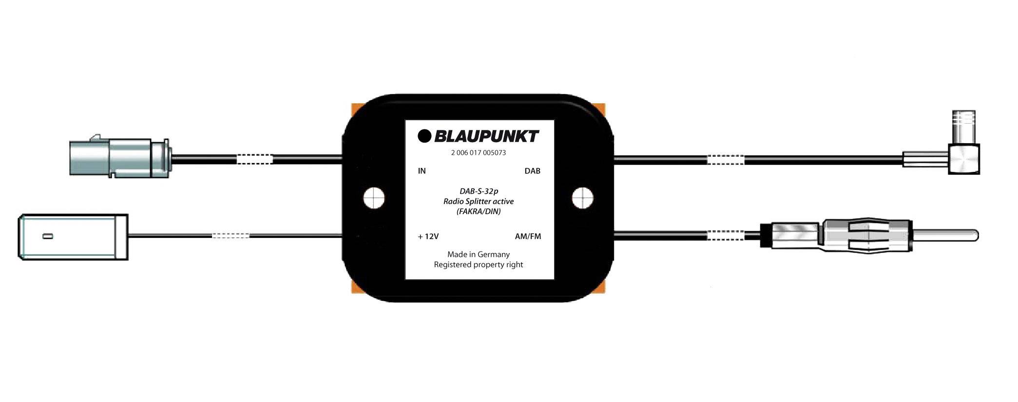 Blaupunkt Auto-Antennen-Adapter DIN 150 Ohm, SMBA-(FAKRA) Z Stecker 2006017472410