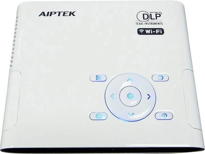 Aiptek Beamer AN 100  DLP Helligkeit: 100 lm 854 x 480 WVGA 1000 : 1 Weiß