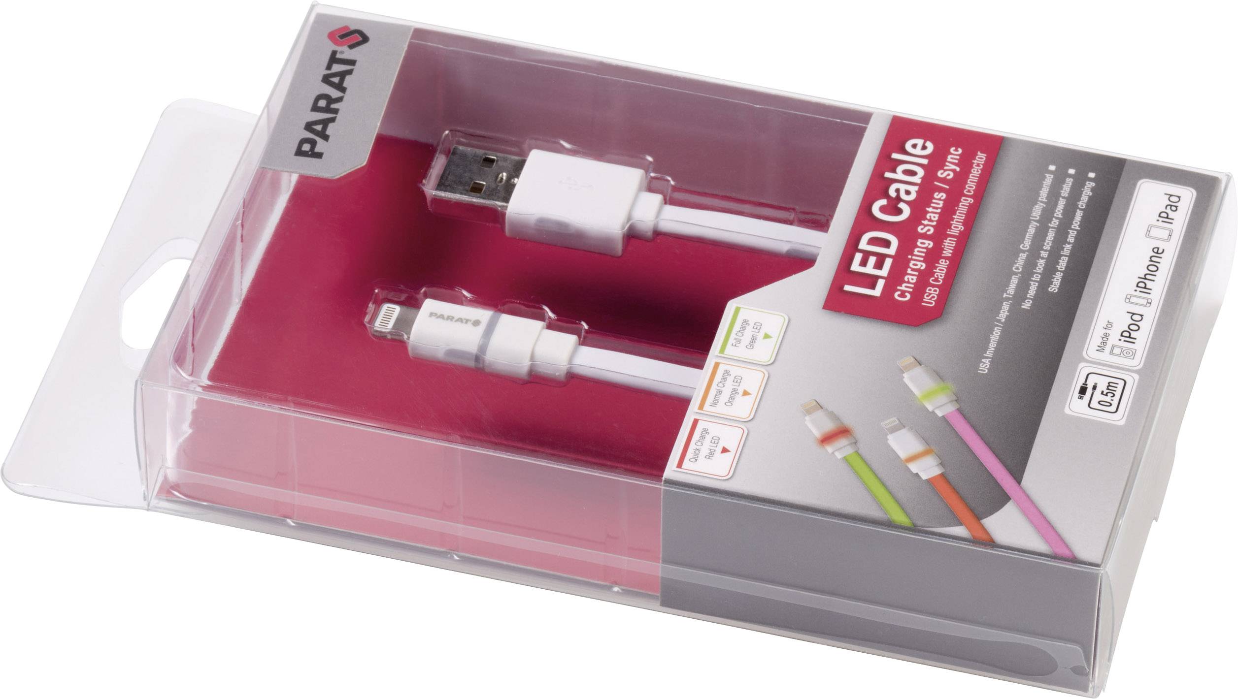 Parat Apple iPad/iPhone/iPod Kabel 0.50 m Apple Lightning, USB