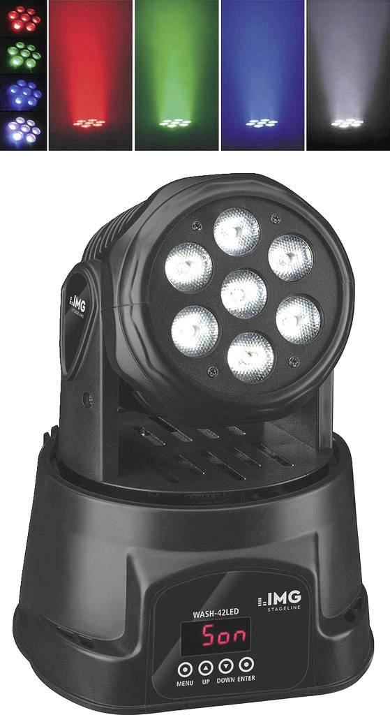 IMG STAGELINE 38.7740 WASH-42LED DMX LED-Effektstrahler Anzahl LEDs (Details):7 St. 10W