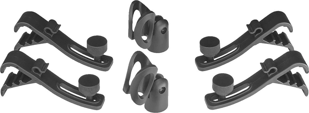 IMG STAGELINE DRUMSET-1 Instrumenten-Mikrofon inkl. Koffer, inkl. Klammer XLR