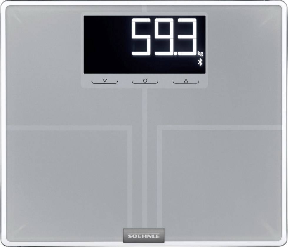 Soehnle Shape Sense Connect 200 Körperanalysewaage digital Wägebereich (max.)=200 kg Grau Mit Bluetooth