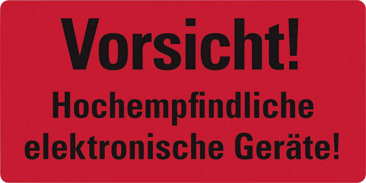 Avery-Zweckform 7213 Etiketten Rolle 100 x 50 mm Papier Neonrot 200 St. Permanent Warnetiketten