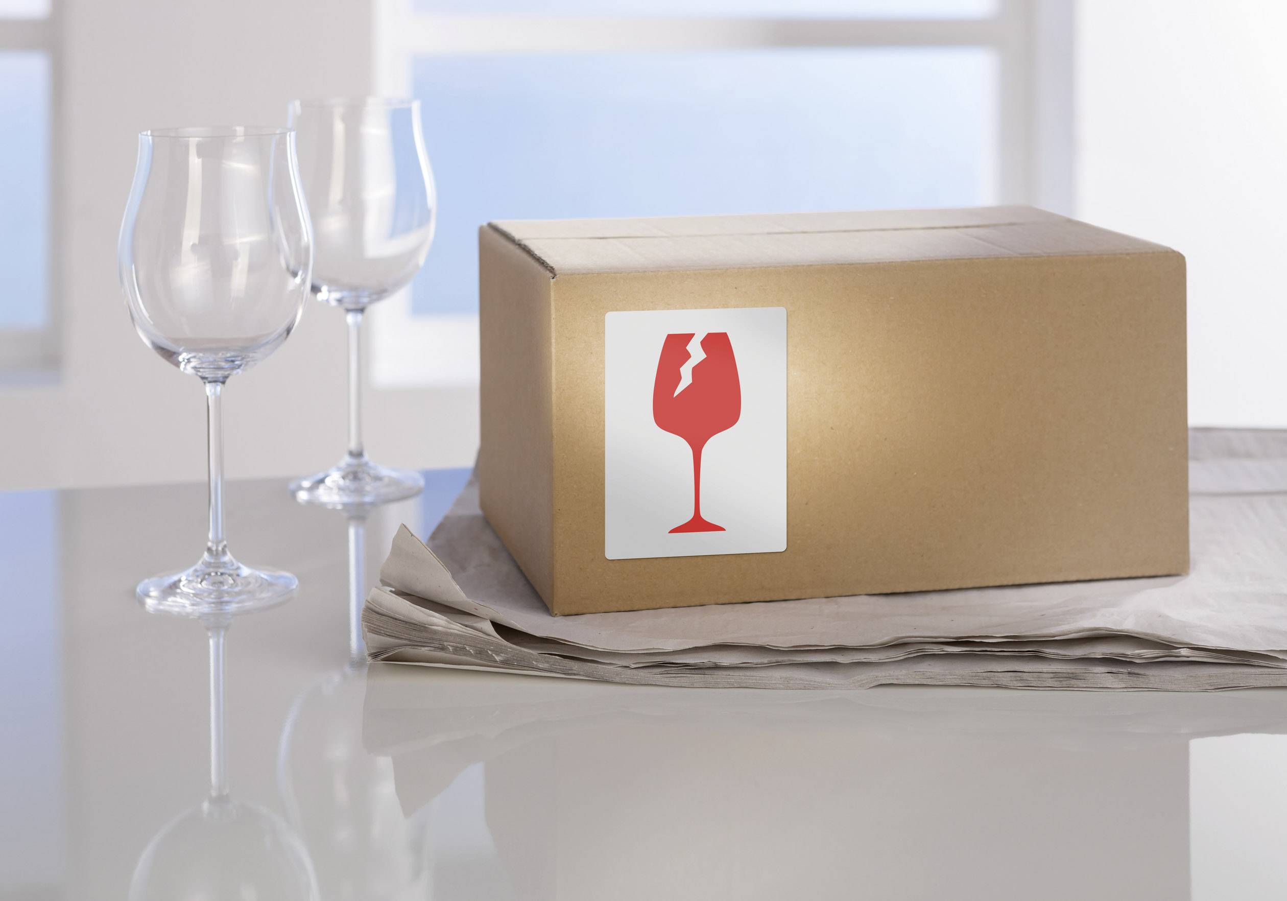 Avery-Zweckform 7251 Etiketten Rolle 74 x 100mm Papier Rot 200 St. Warnetiketten