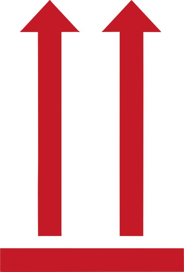 Avery-Zweckform 7250 Etiketten Rolle 74 x 100mm Papier Rot 200 St. Warnetiketten