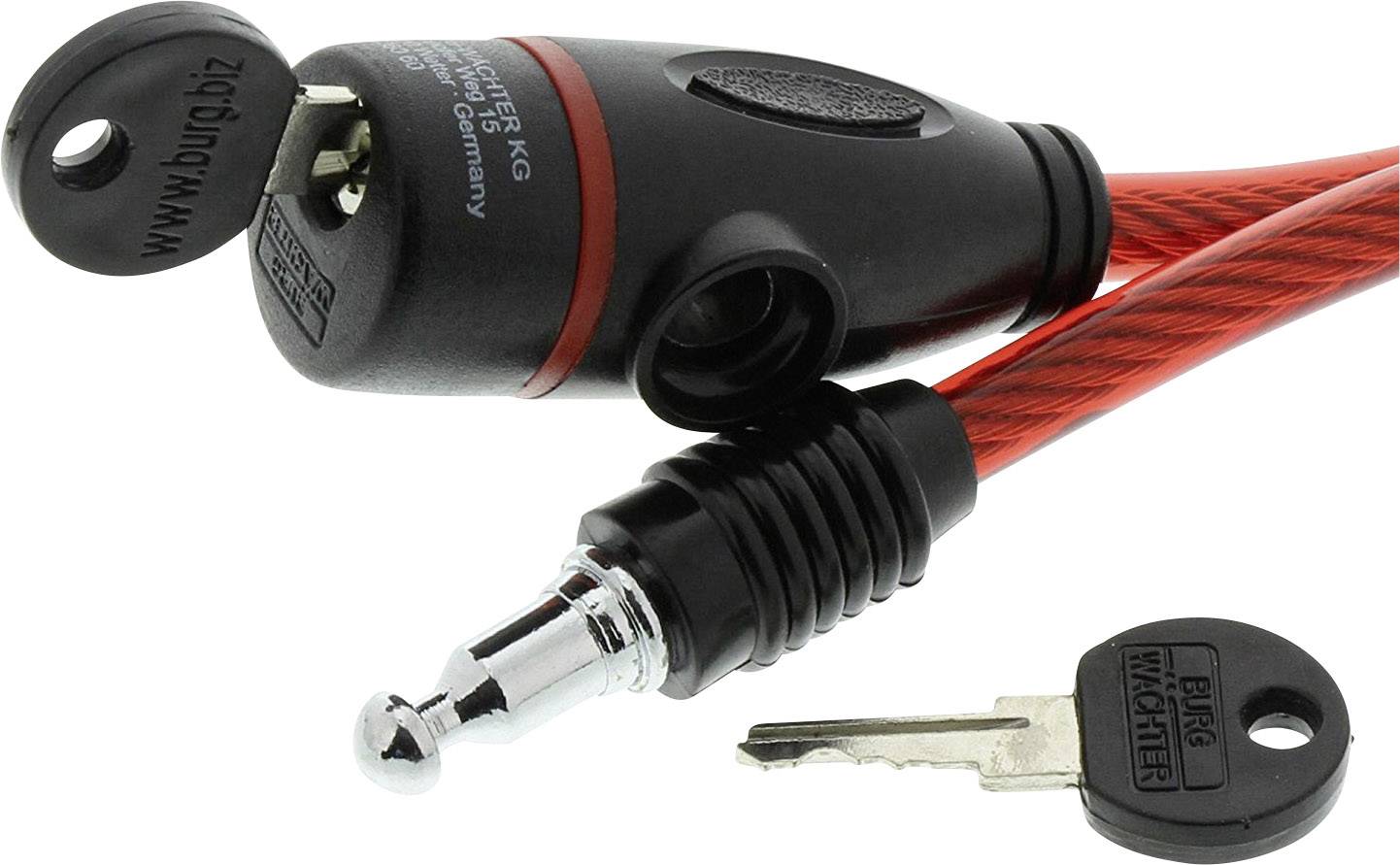 Burg Wächter 260 60 Schlaufenstahlkabel Schwarz Schlüsselschloss