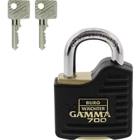 Burg Wächter Gamma 700 55 SB Vorhängeschloss verschieden schließend Messing, Schwarz Profilzylinder-Vorhangschloss Burg Wächter Gamma 700 55 SB Vorhängeschloss verschieden schließend Messing, Schwarz Profilzylinder-Vorhangschloss