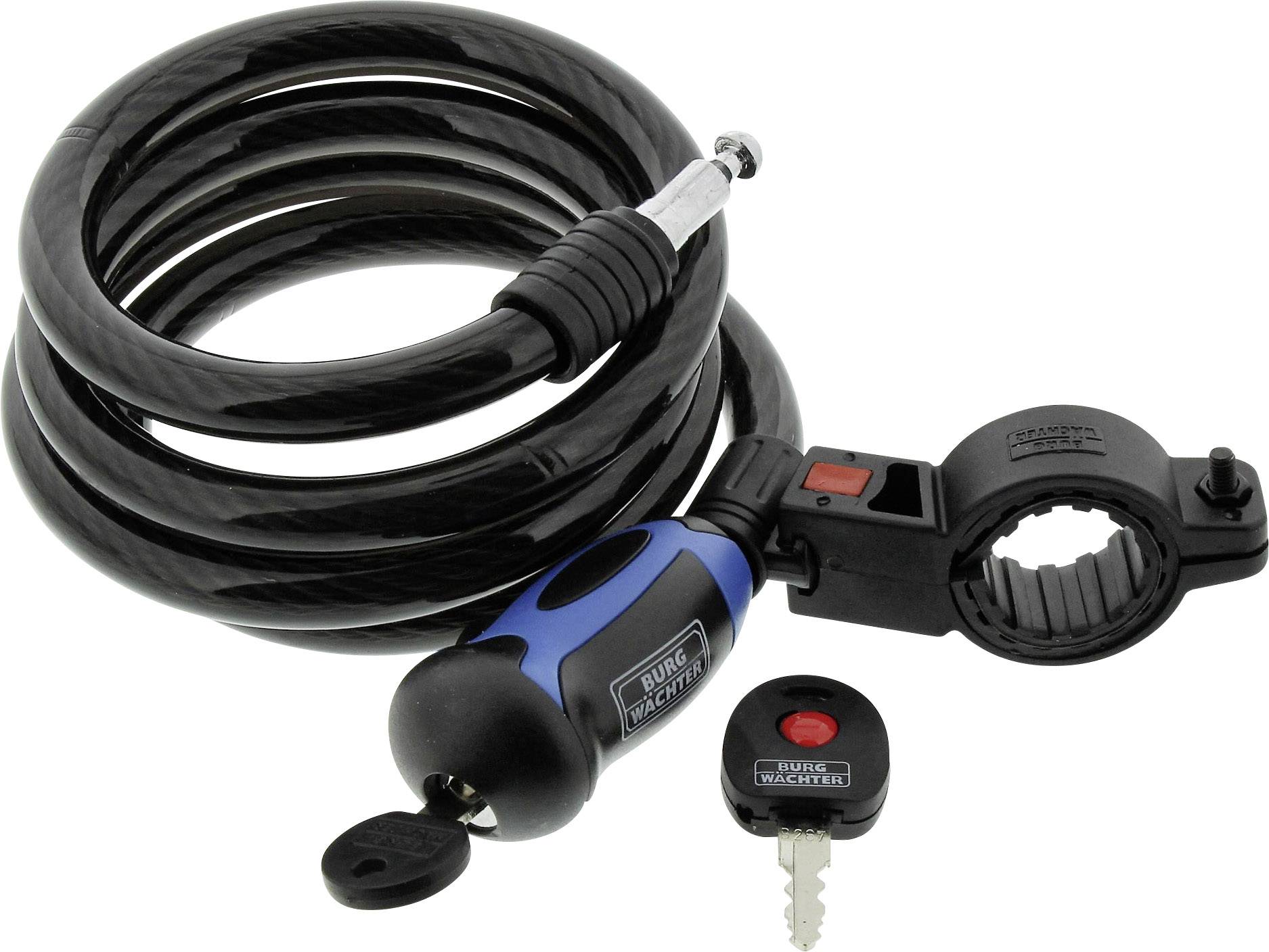 Burg Wächter 1345 150 L Spiralkabelschloss wechselnd Schlüsselschloss