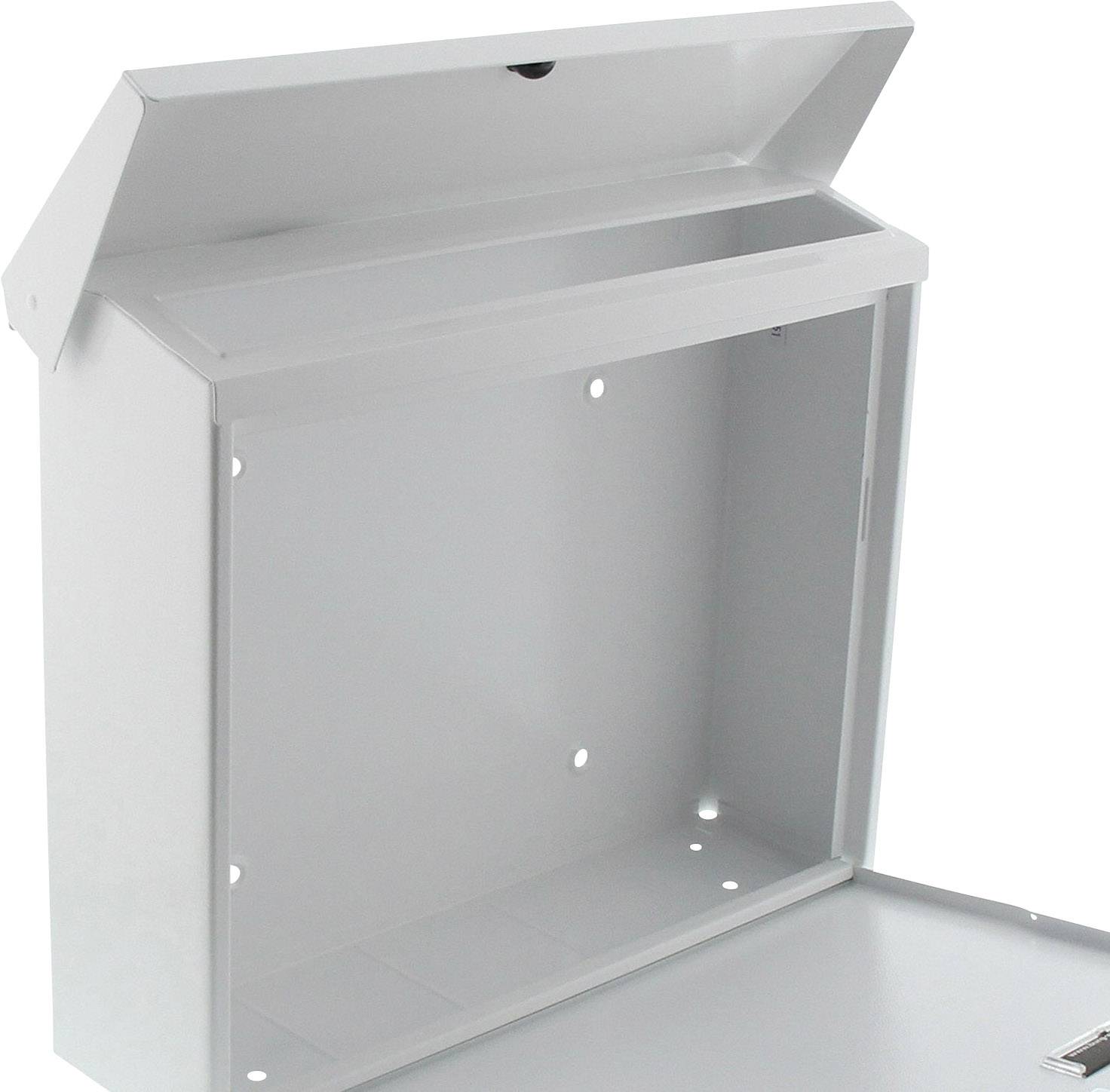 Burg Wächter 61150 JOURNAL 5867W Briefkasten Stahlblech Weiß Schlüsselschloss