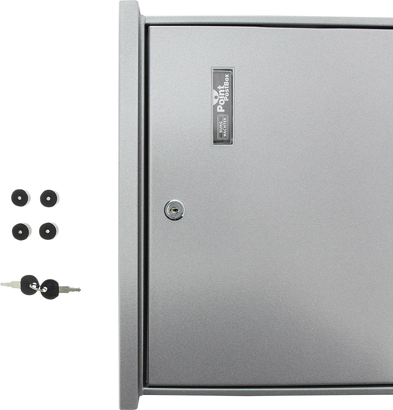 Burg Wächter 61160 JOURNAL 5867 SI Briefkasten Stahlblech Silber Schlüsselschloss