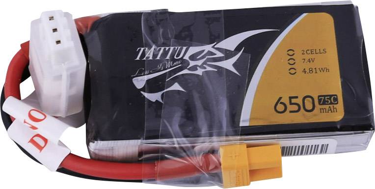 Tattu Modellbau-Akkupack (LiPo) 7.4V 650 mAh Zellen-Zahl: 2 75 C Softcase XT30