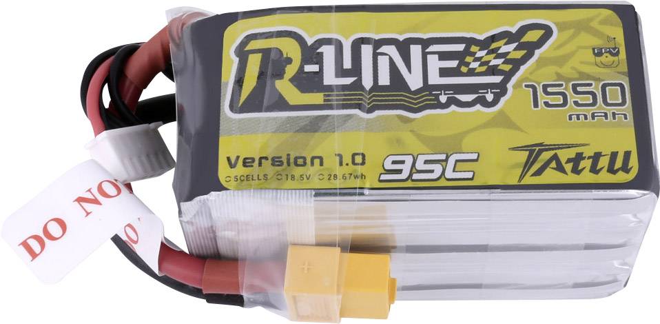 Tattu Modellbau-Akkupack (LiPo) 18.5 V 1550 mAh Zellen-Zahl: 5 95 C Softcase XT60