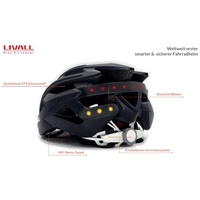 Livall BH62 Rennrad-Helm Schwarz Konfektionsgröße=L Kopfumfang=58-61 cm Livall BH62 Rennrad-Helm Schwarz Konfektionsgröße=L Kopfumfang=58-61 cm