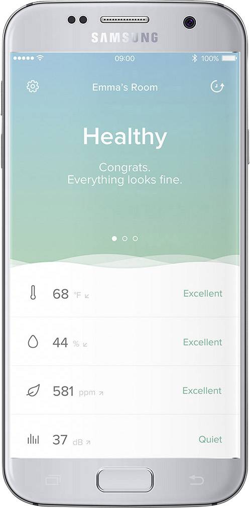 Netatmo Healthy Home Coach NE1020ZZ Thermo-/Hygrometer App basierend