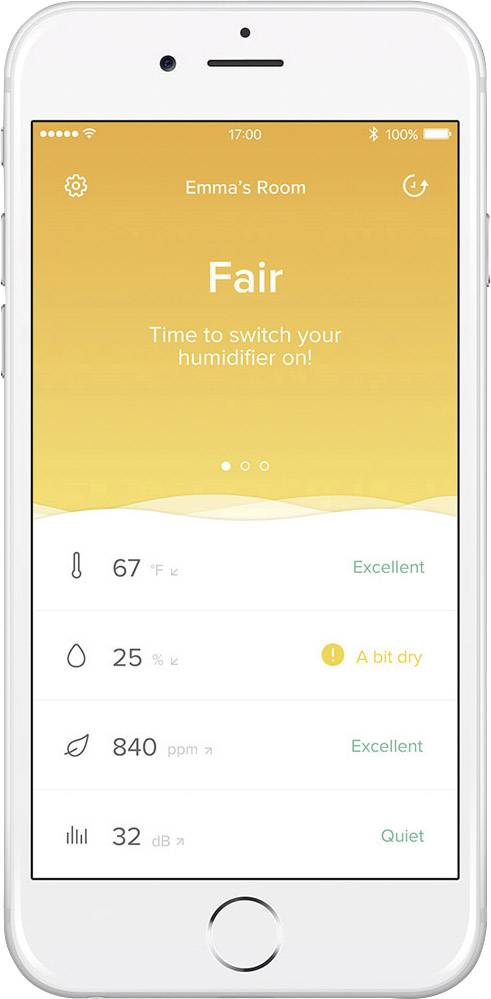 Netatmo Healthy Home Coach NE1020ZZ Thermo-/Hygrometer App basierend