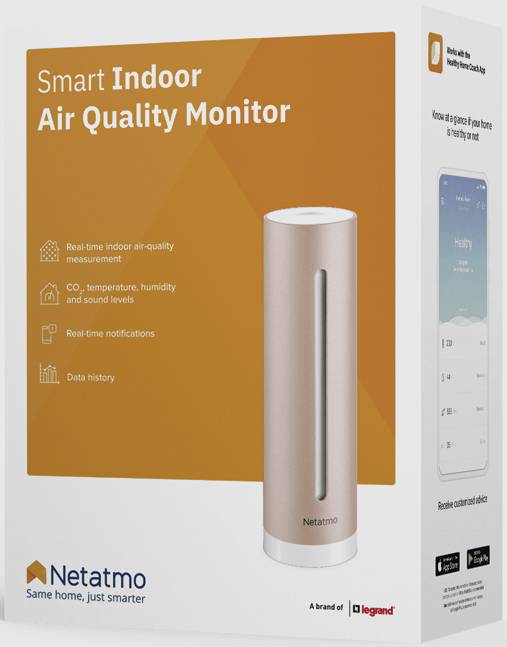 Netatmo Healthy Home Coach NE1020ZZ Thermo-/Hygrometer App basierend