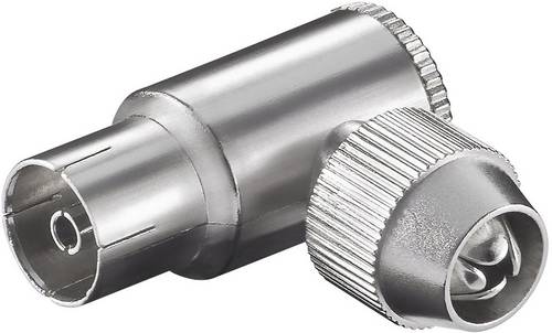 Goobay Koax-Winkelkupplung mit Schraubbefestigung Kabel-Durchmesser: 9.50mm