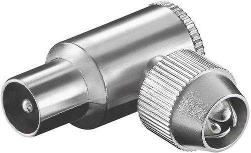Goobay Koax-Winkelstecker mit Schraubbefestigung Kabel-Durchmesser: 9.50mm