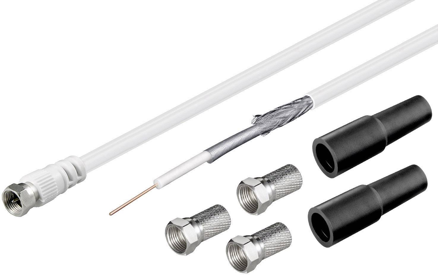 Goobay 1570973 Koaxialkabel Außen-Durchmesser: 6.8 mm 75 Ω 100 dB Weiß 1 Set