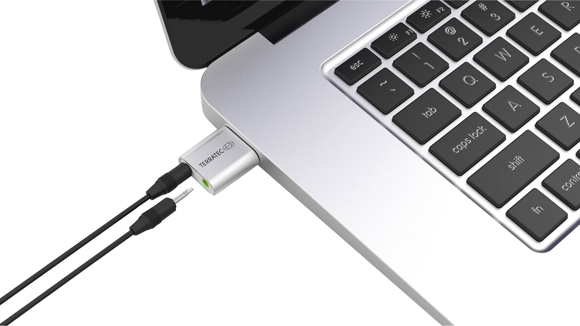 Terratec Aureon Dual USB Mini 2.0 Soundkarte, Extern externe Kopfhöreranschlüsse