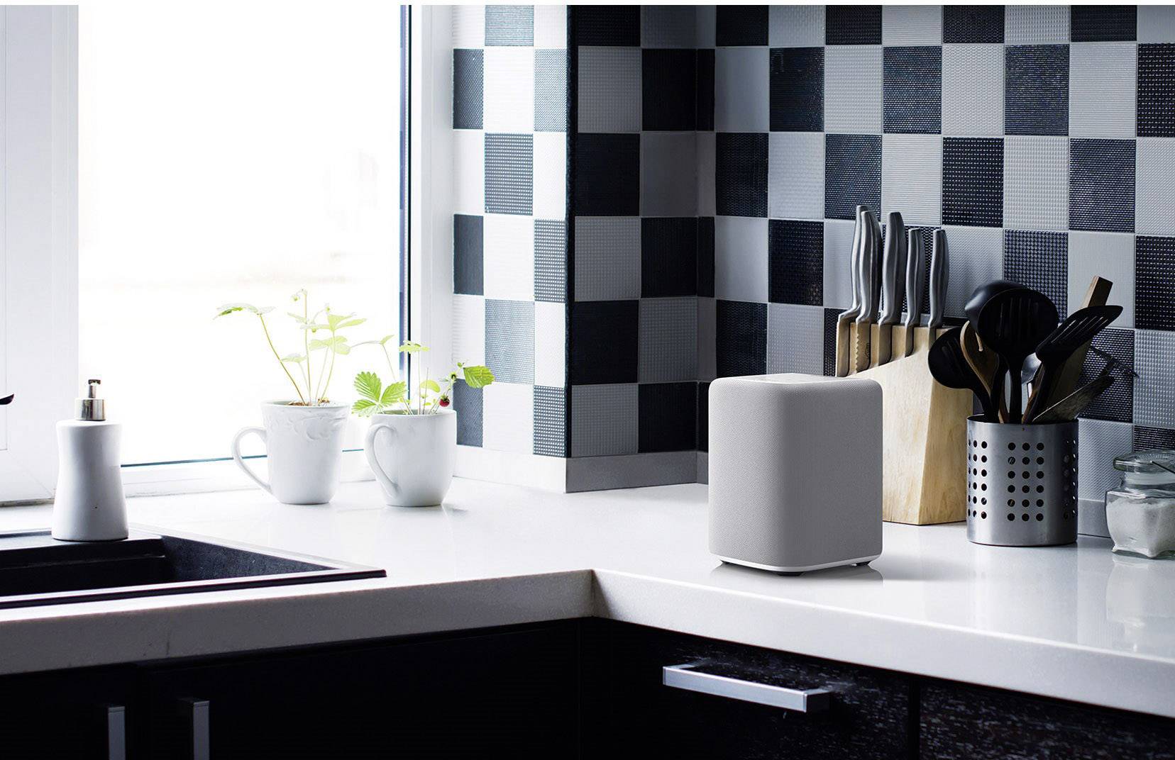 Yamaha WX-010 Multiroom Lautsprecher Air-Play, Bluetooth®, DLNA, WLAN Weiß