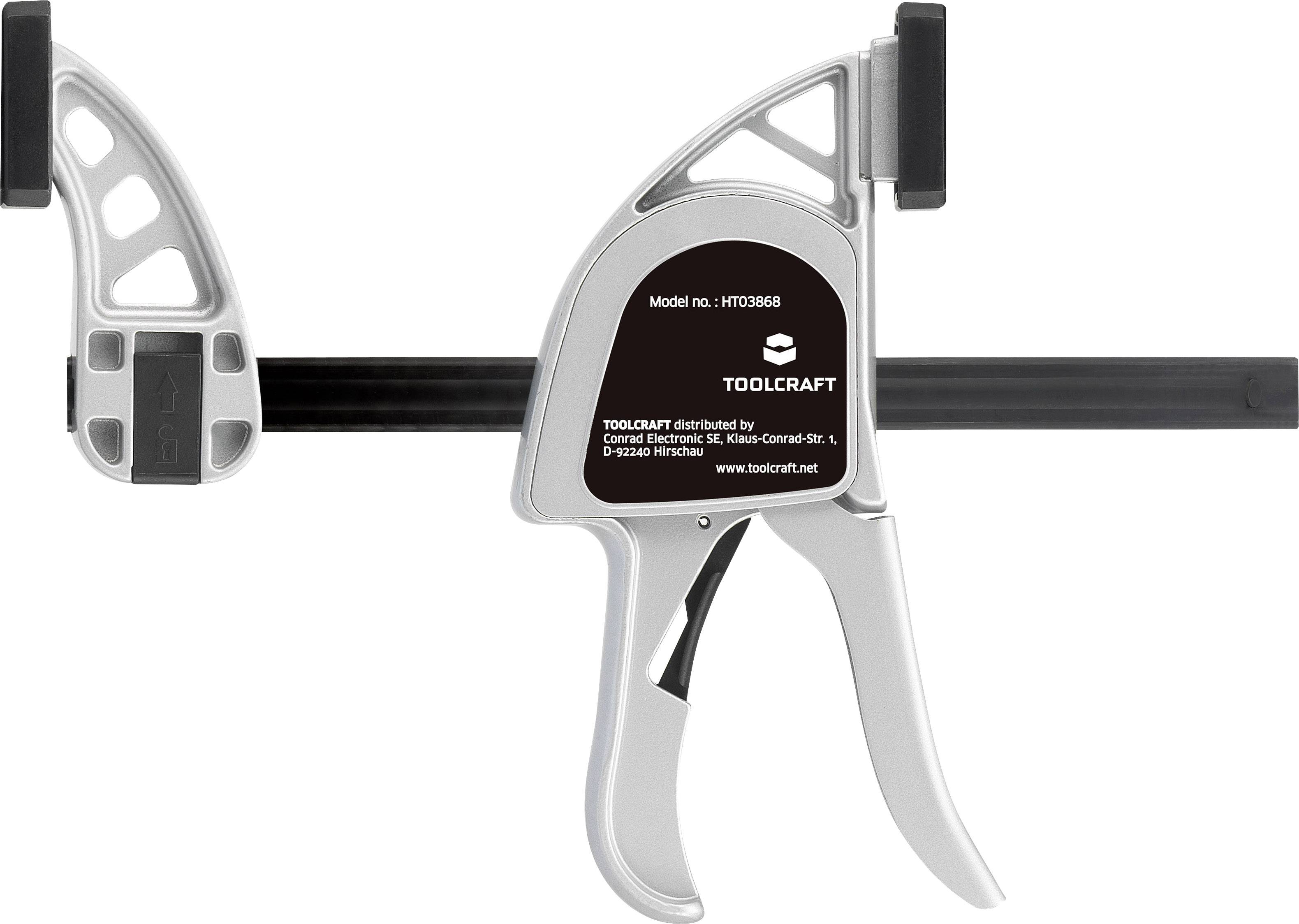 TOOLCRAFT Alu Einhandzwinge 150 x 85mm 3000N 1595415 Ausladungs-Maße:85mm