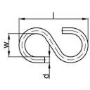 TOOLCRAFT 159546 S-Haken 30mm Stahl galvanisch verzinkt 100St.