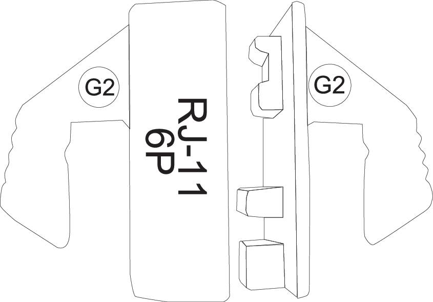 TOOLCRAFT Crimp-Einsätze Crimpeinsatz Rj11/Rj12/6P6C Steckverbinder Passend für Marke (Zangen): TOOLCRAFT PZ-500