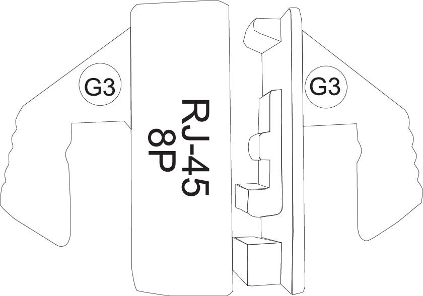 TOOLCRAFT Crimp-Einsätze Crimpeinsatz Rj45/8P8C Steckverbinder Passend für Marke: TOOLCRAFT PZ-500