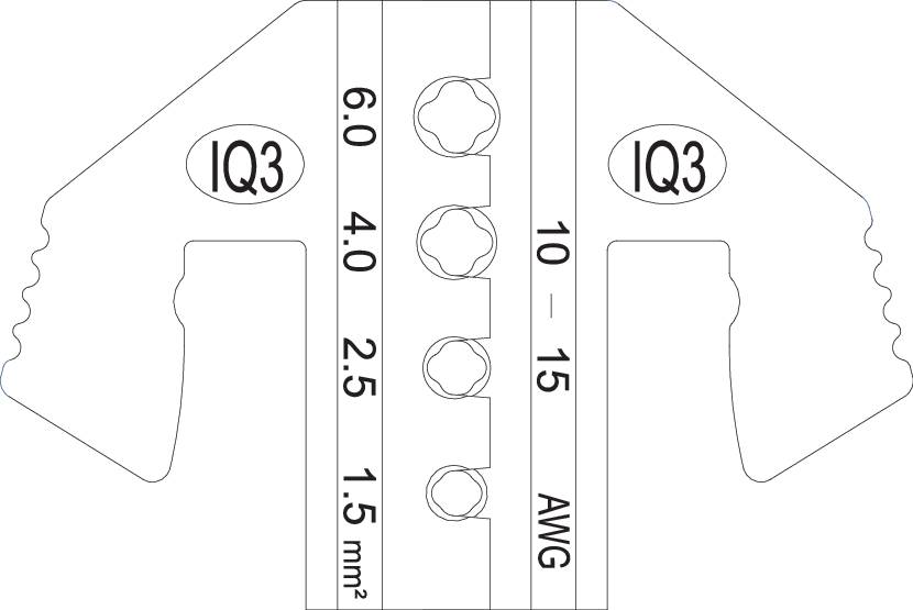TOOLCRAFT PLE-IQ3 Crimpeinsatz Solar-Steckverbinder 6.0 bis 1.5mm² Passend für Marke (Zangen) TOOLCRAFT PZ-500