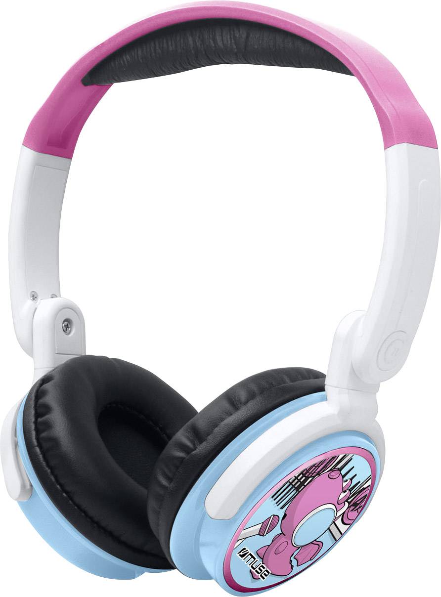 Muse M-180 KDG Kinder Over Ear Kopfhörer Over Ear Faltbar, Lautstärkebegrenzung Pink
