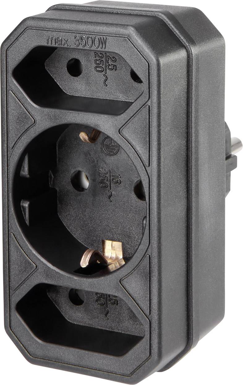 Basetech 1595908 ück Steckdosen-Verteiler Schwarz