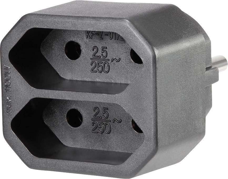 Basetech 1595909 1 Stück Steckdosen-Verteiler Schwarz