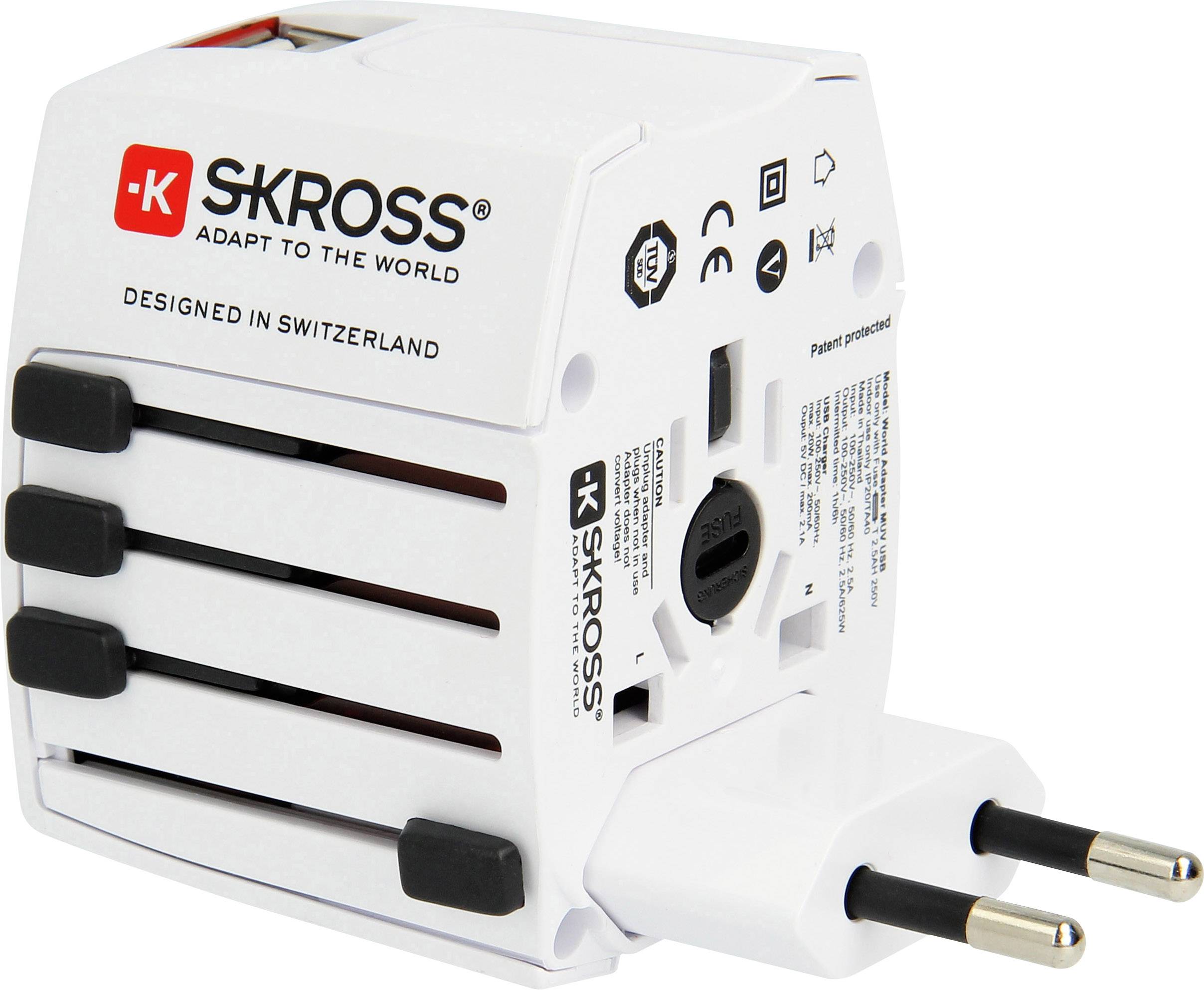 Skross 1302940 Reiseadapter MUV USB