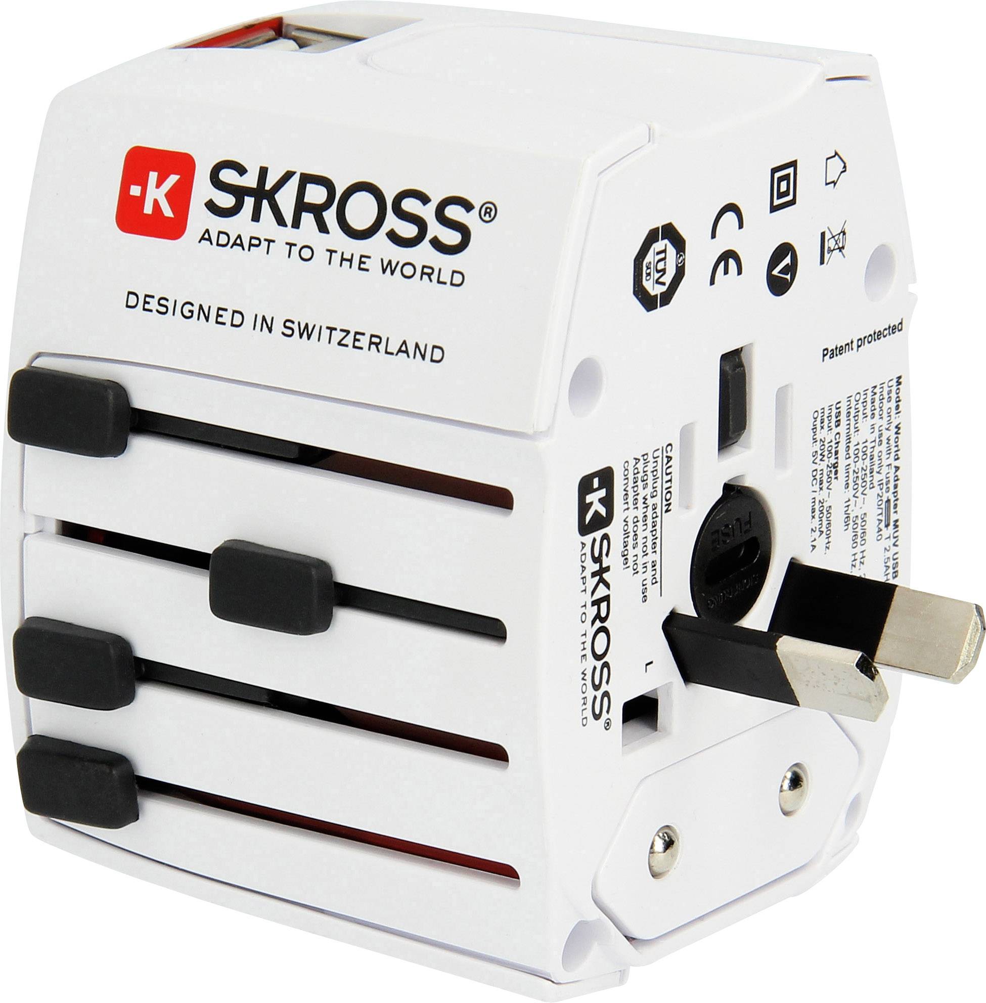 Skross 1302940 Reiseadapter MUV USB