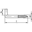 TOOLCRAFT 159601 Gerade Schraubhaken 100 mm Stahl galvanisch verzinkt 100 St.